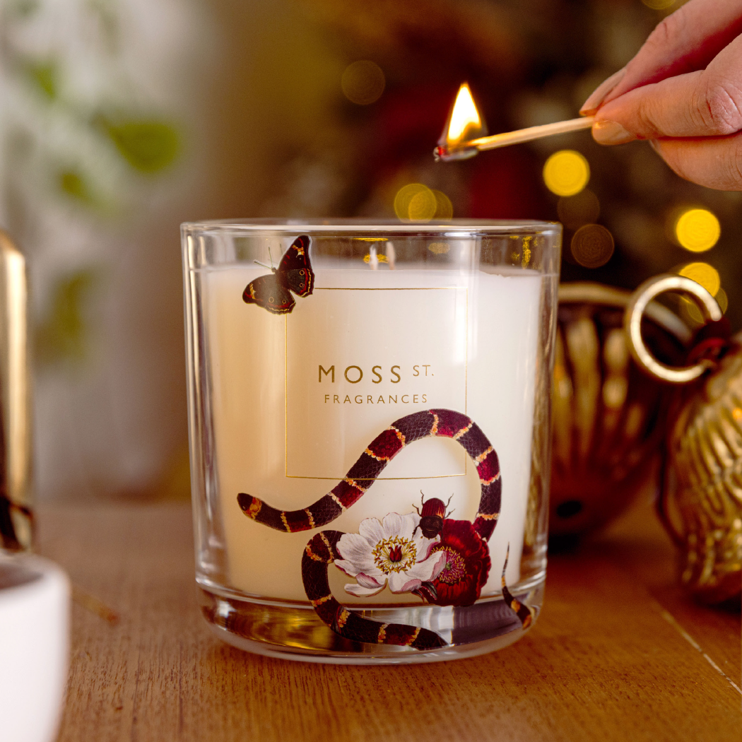 Moss Street black cherry Noir candle 300 g limited addition pre order