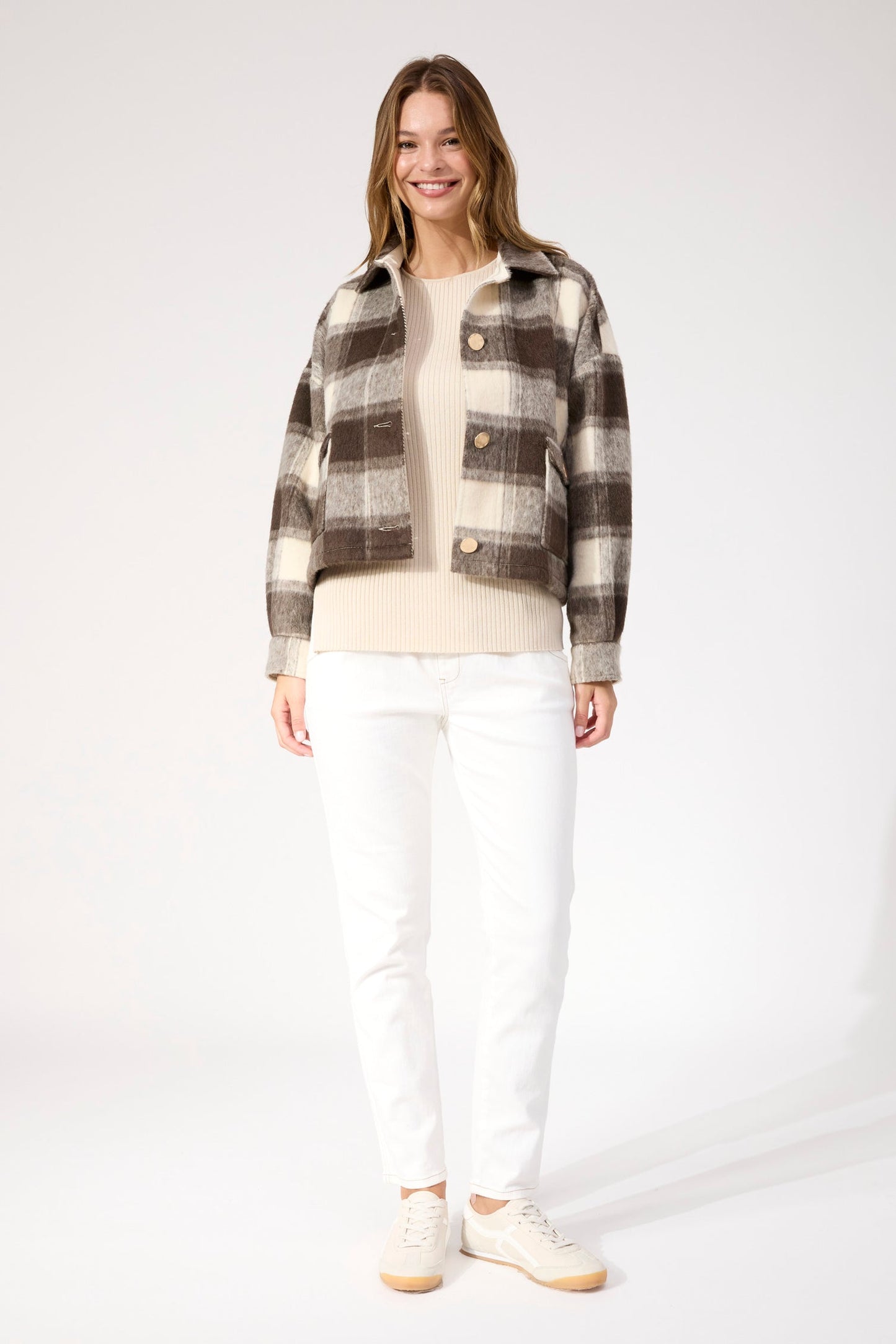 Haven Fargo cropped Jacket brown