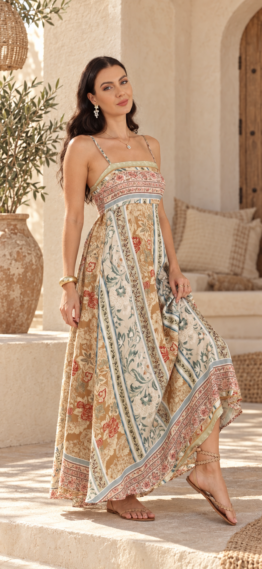 Vintage print dress pre order