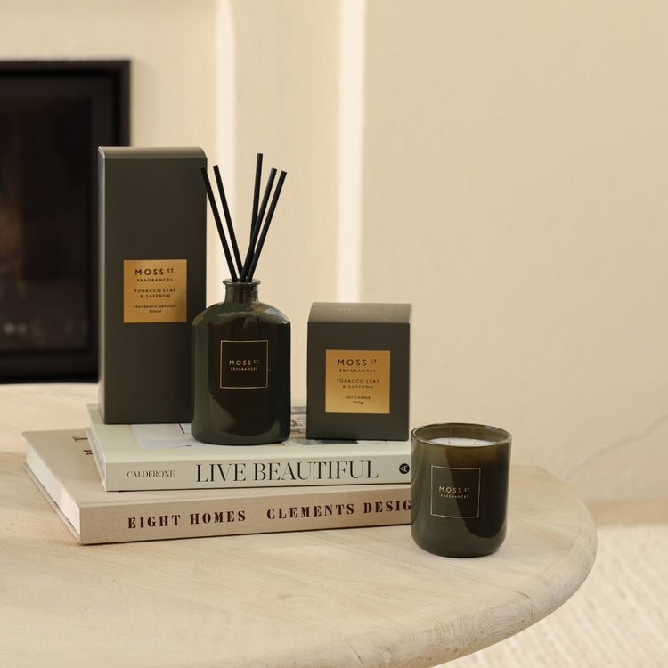 Moss street candle 300g tobacco + leaf