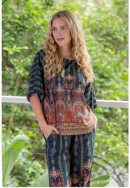 Boho Cotton print top
