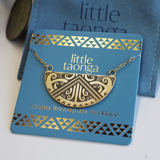 Little Taonga Mauna -nui Breastplate Necklace Gold