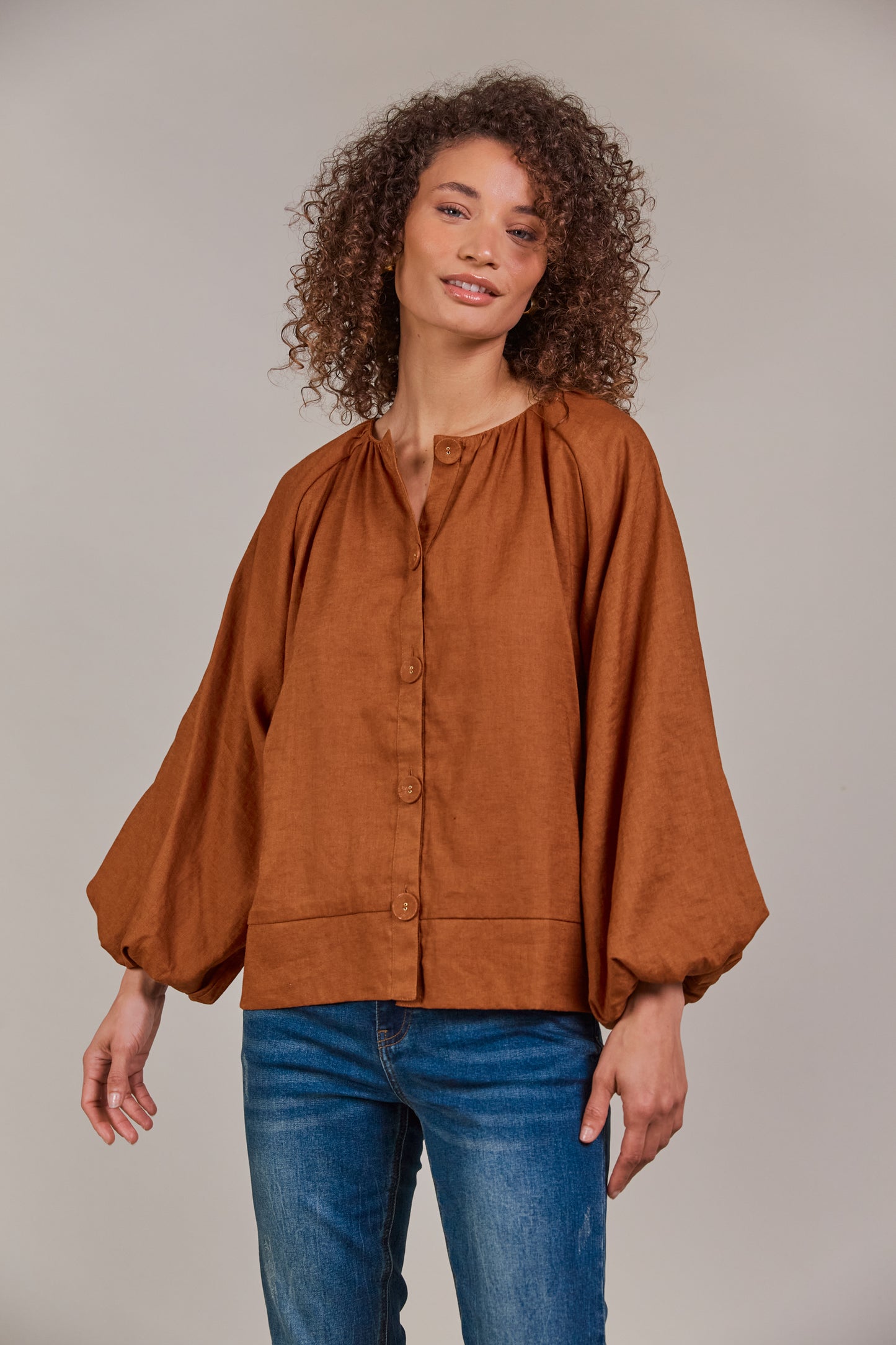 E&Ive Laax Button Blouse Hazel