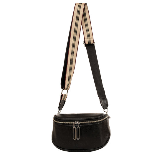Sassy Duck Lilly leather cross body bag Black