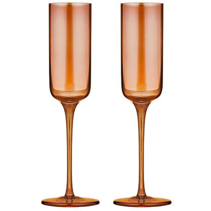 Ladelle Verity Amber 2pk Champagne Glass