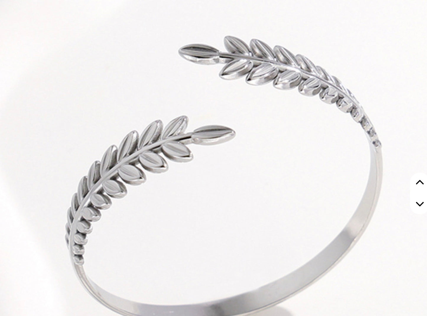 Fern silver leaf cuff