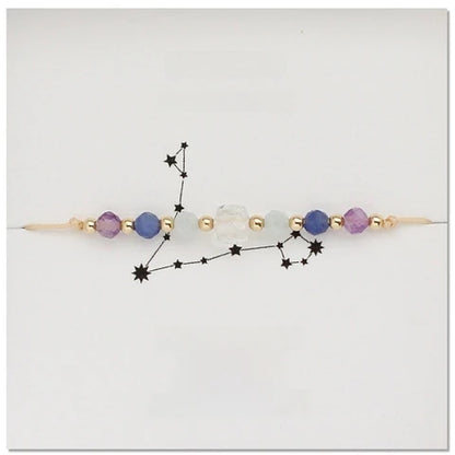 Flying Saucers Natural stone Zodiac bracelet