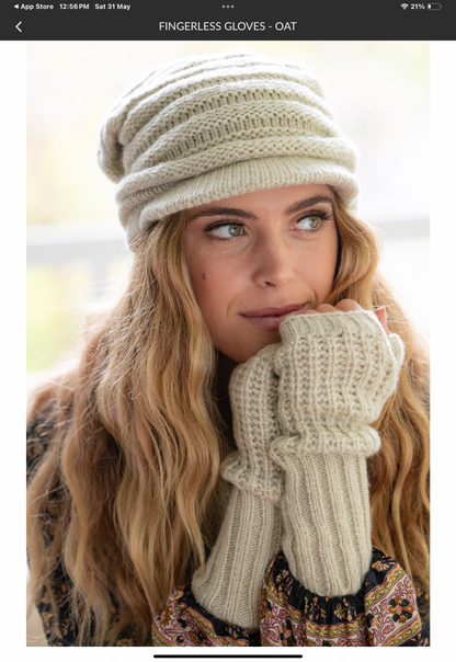 Boho fingerless gloves Charcol