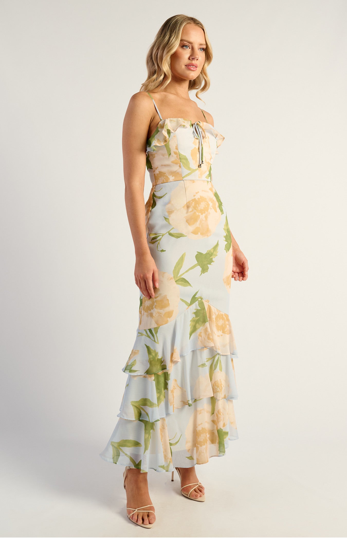 Floral chiffon dress