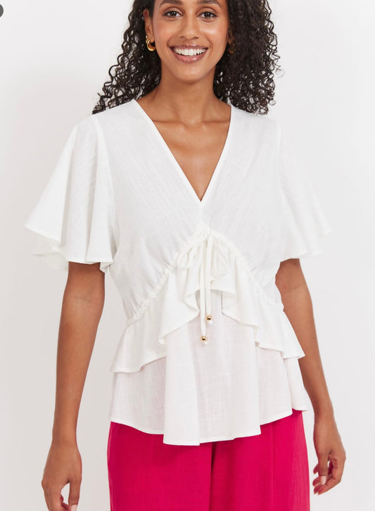 Haven Jardin frill top White