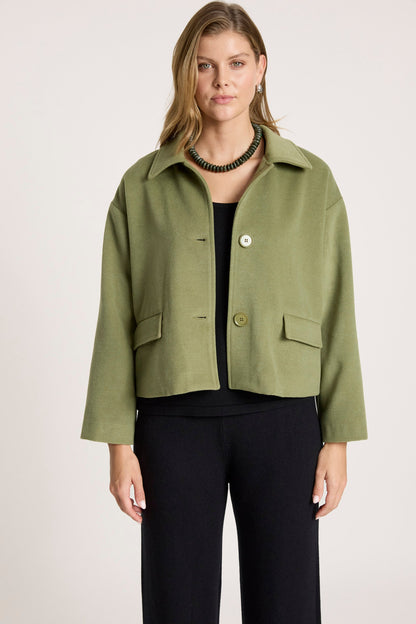 Eb +Ive Wanderer crop jacket Pampas