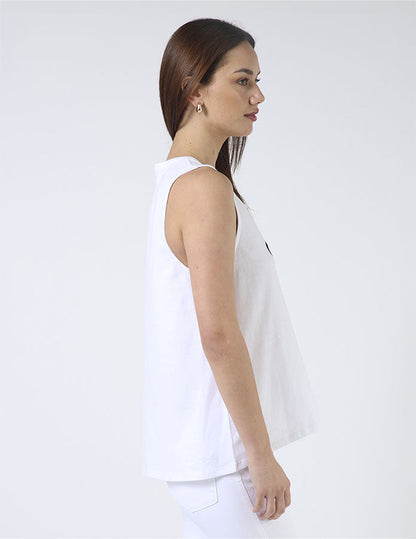 Stella + Gemma TANK - WHITE BOW