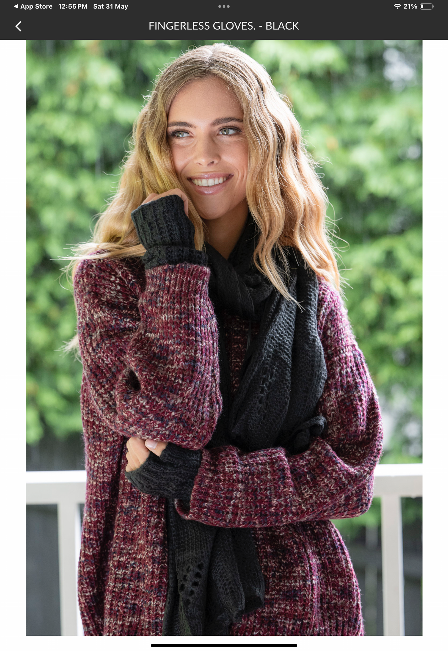 Boho fingerless gloves Charcol