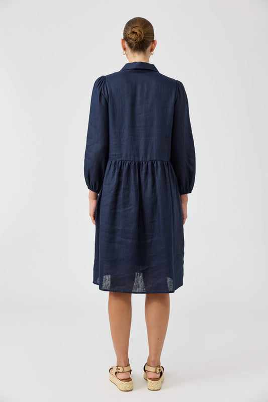 Eb &Ive Studio midi shirt dress Navy