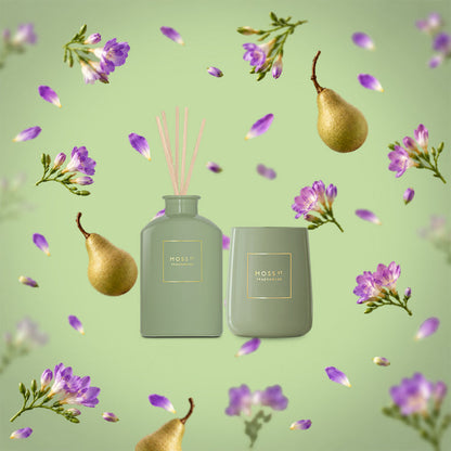 Moss street Gift set .mini. Candle  &diffuser French pear