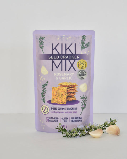 Kiki seed cracker. Rosemary and Garlic