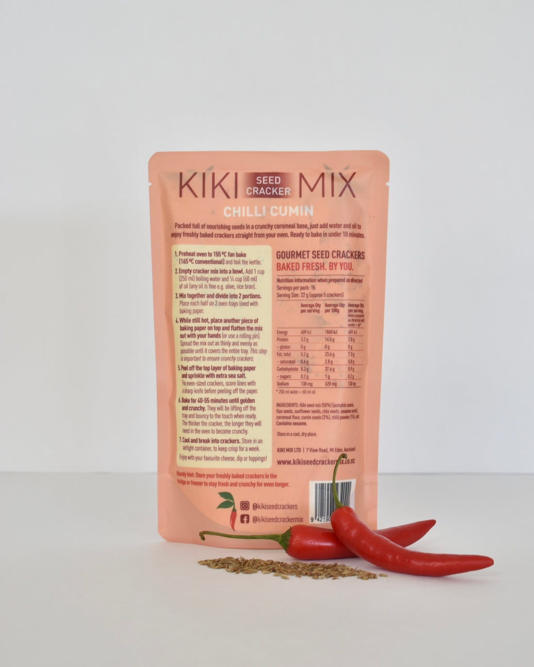 Kiki seed cracker mix chili cumin