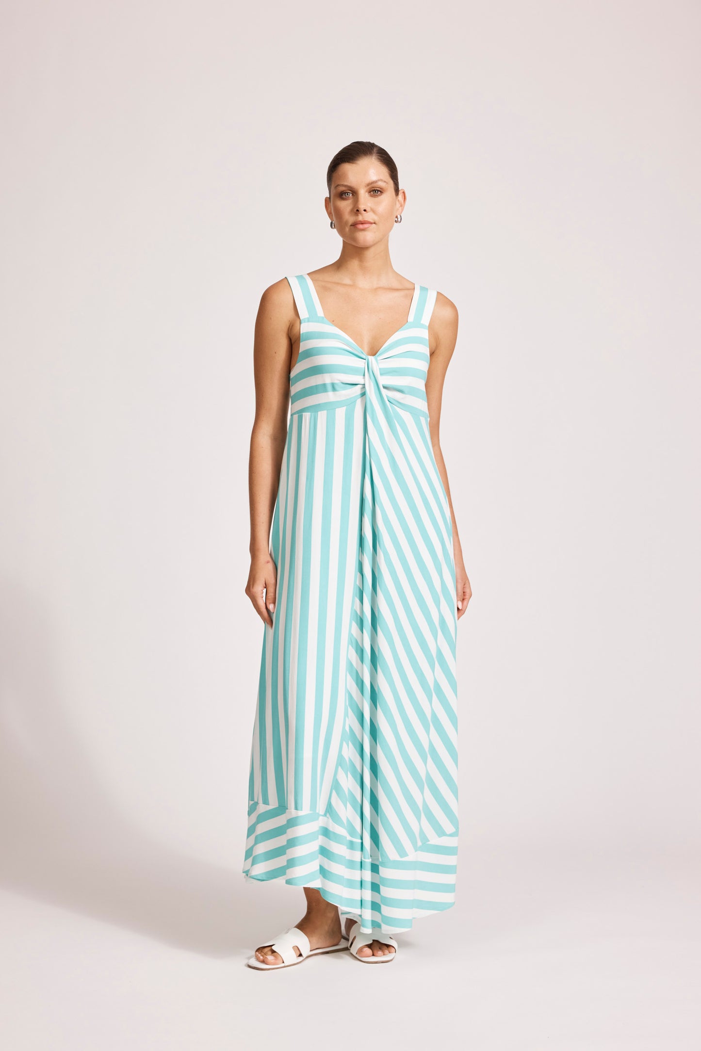 Eb & Ive Treville striped tank maxi Aqua