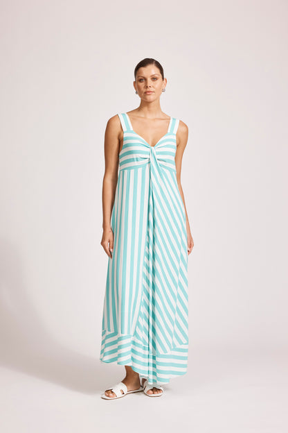 Eb & Ive Treville striped tank maxi Aqua