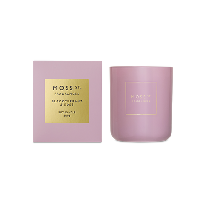 Moss street candle 300 g black currant & Rose
