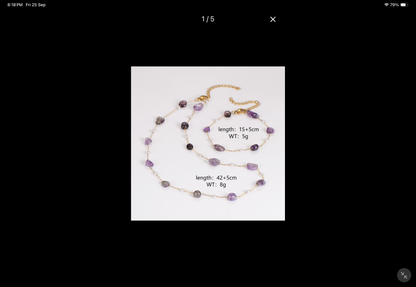 Flying Saucers AMETHYST necklace and bracelet set pre order