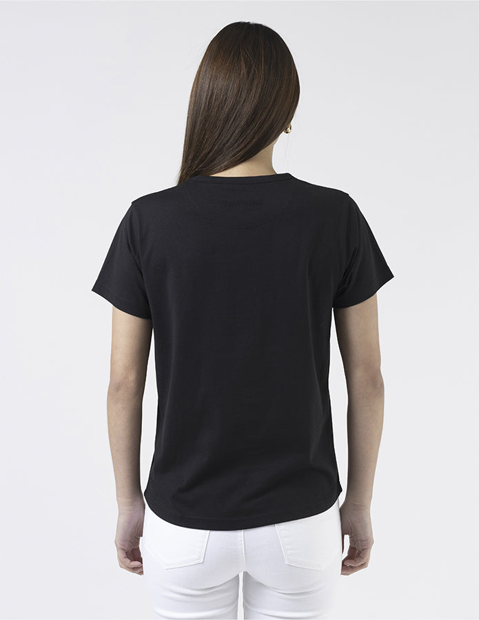 Stella +Gemma ACE TEE - BOW BLACK