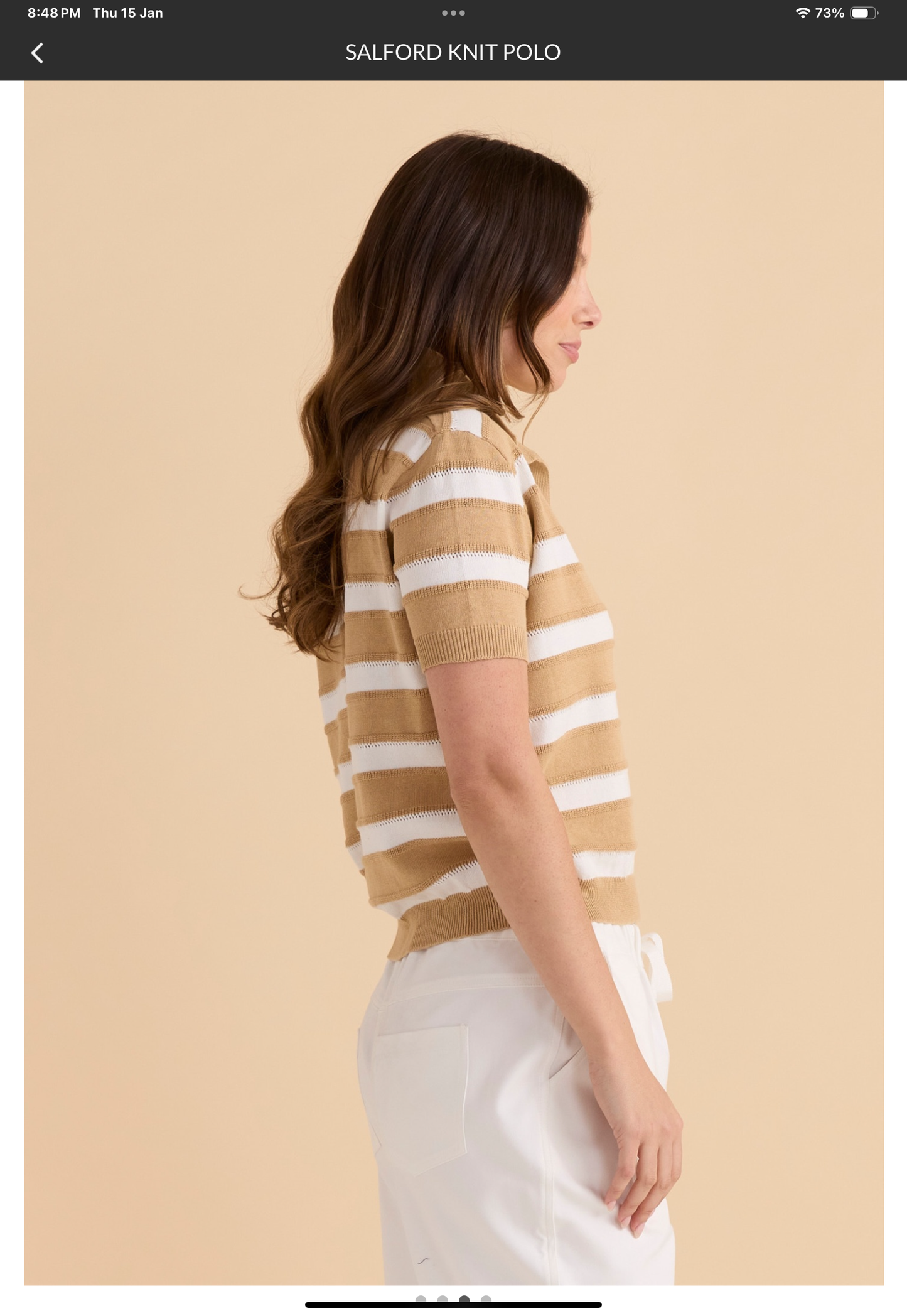 BettyBasics Salford knit polo cream