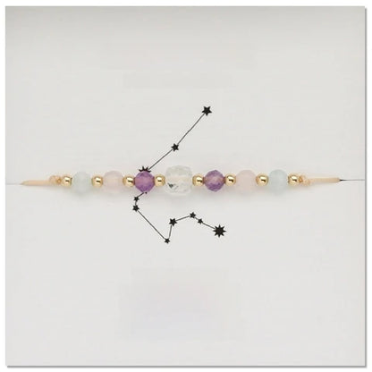 Flying Saucers Natural stone Zodiac bracelet
