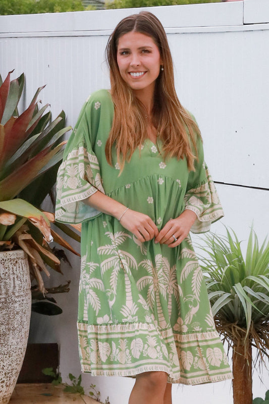 Beatrix Green mini dress