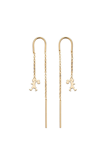 Karen Walker runaway girl thread earrings Gold