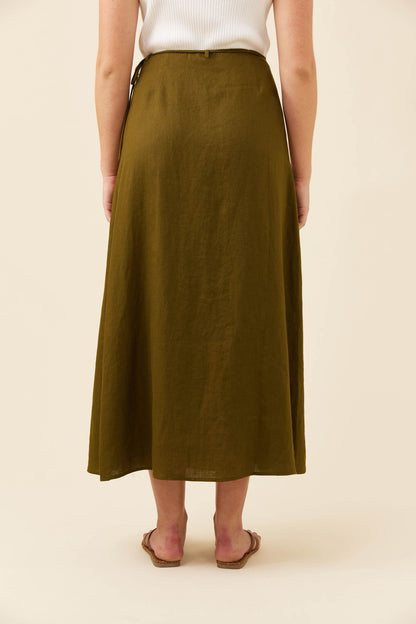 Isle of mine Wrap skirt olive
