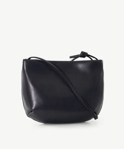Sassy Duck Delta leather cross body bag black
