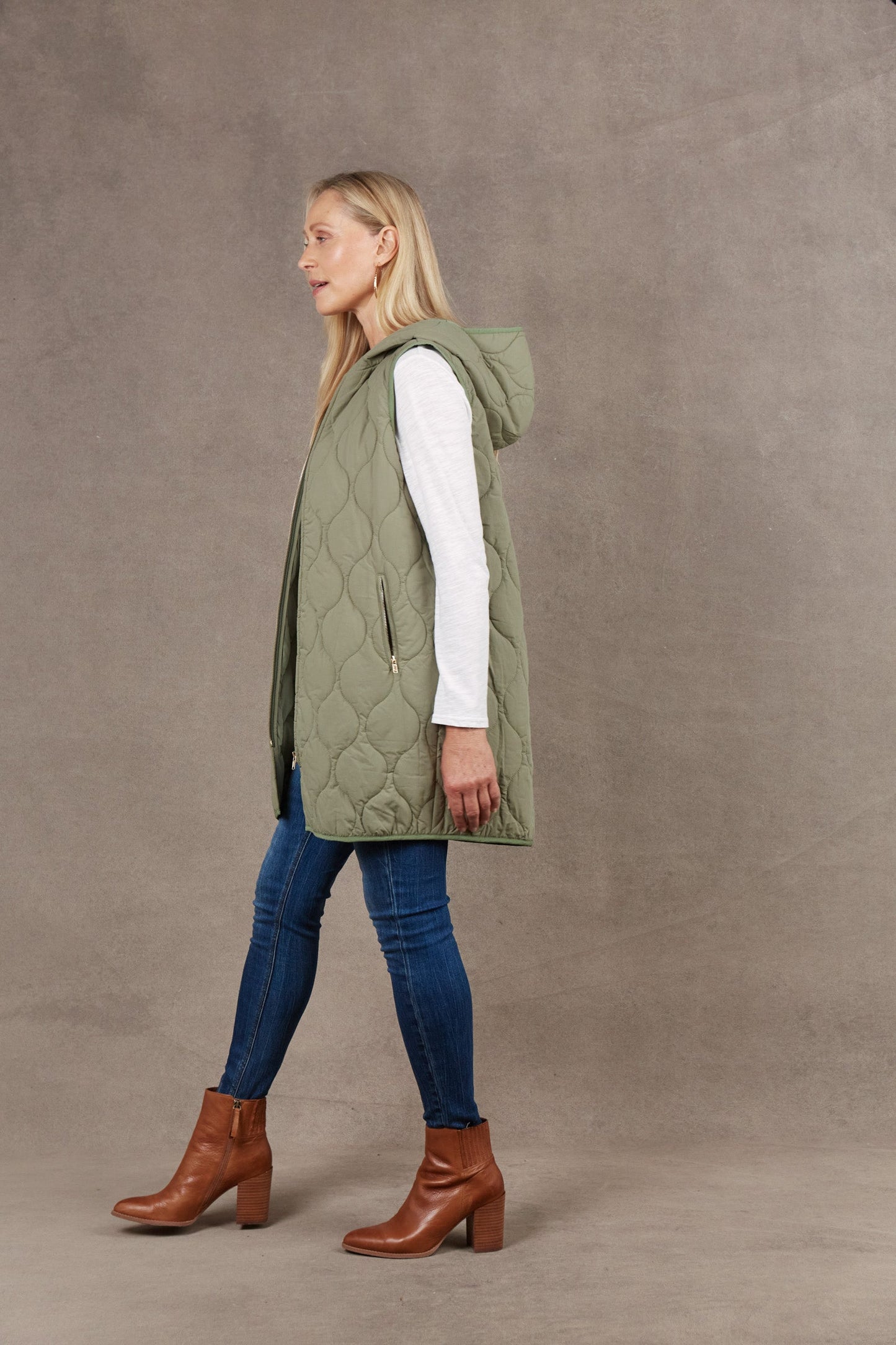 Eb & Ive rib vest Sage