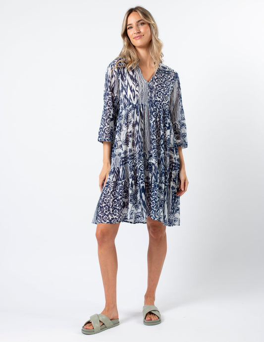 (CStella +Gemma ARUBA DRESS - medina blue  $119.99 NZD