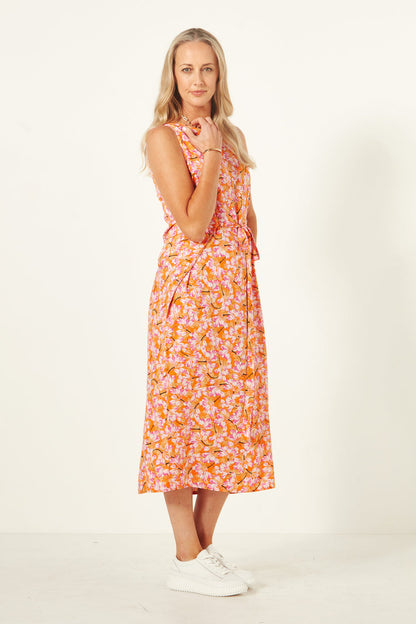 Lemon Tree Mimi Dress orange Tulips