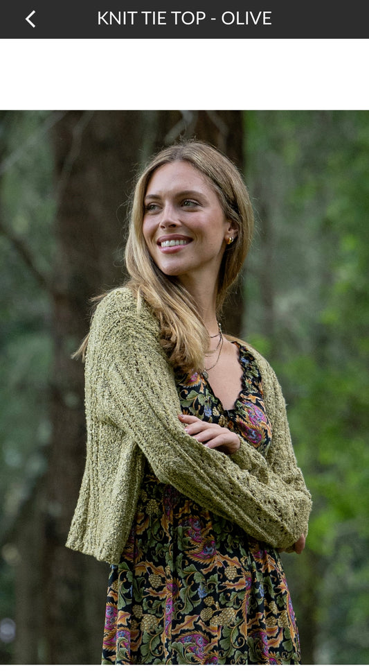 Boho Paige Cardy  one size sage