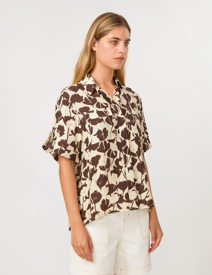 Stella +Gemma UTAH SHIRT - CHOCOLATE BOUQUET