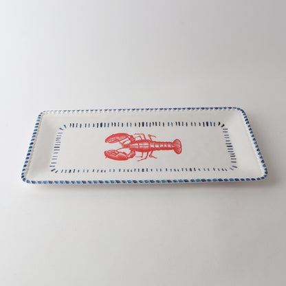 Melamine Nautical Lobster Rect Platter 43cm