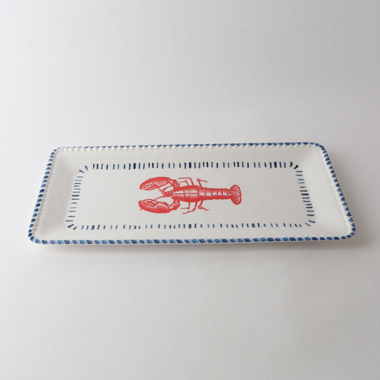Melamine Nautical Lobster Rect Platter 43cm