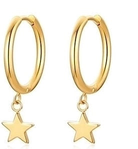 Flying Saucers Star Drop Earrings