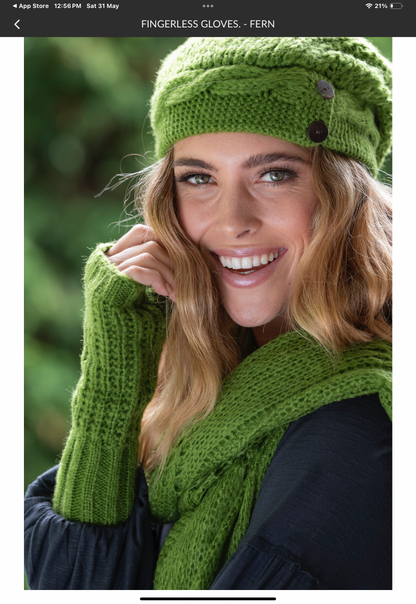 Boho fingerless gloves Charcol