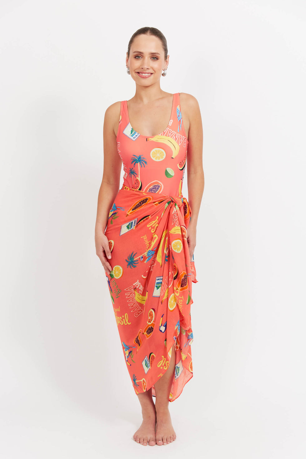 Haven cabana sarong coral