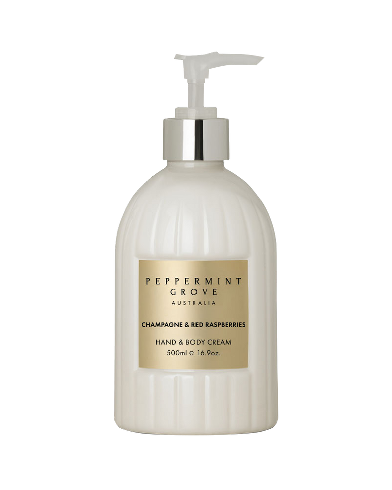 Peppermint Grove champagne & Red Raspberries Hand & Body Cream 500 ml