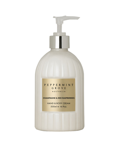 Peppermint Grove champagne & Red Raspberries Hand & Body Cream 500 ml