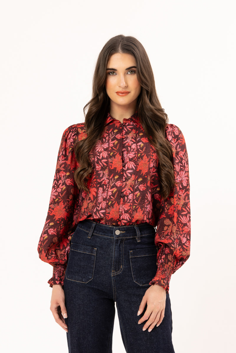 Leila + Luca Soho Blouse - Garnet Petal

Regular price $139.90