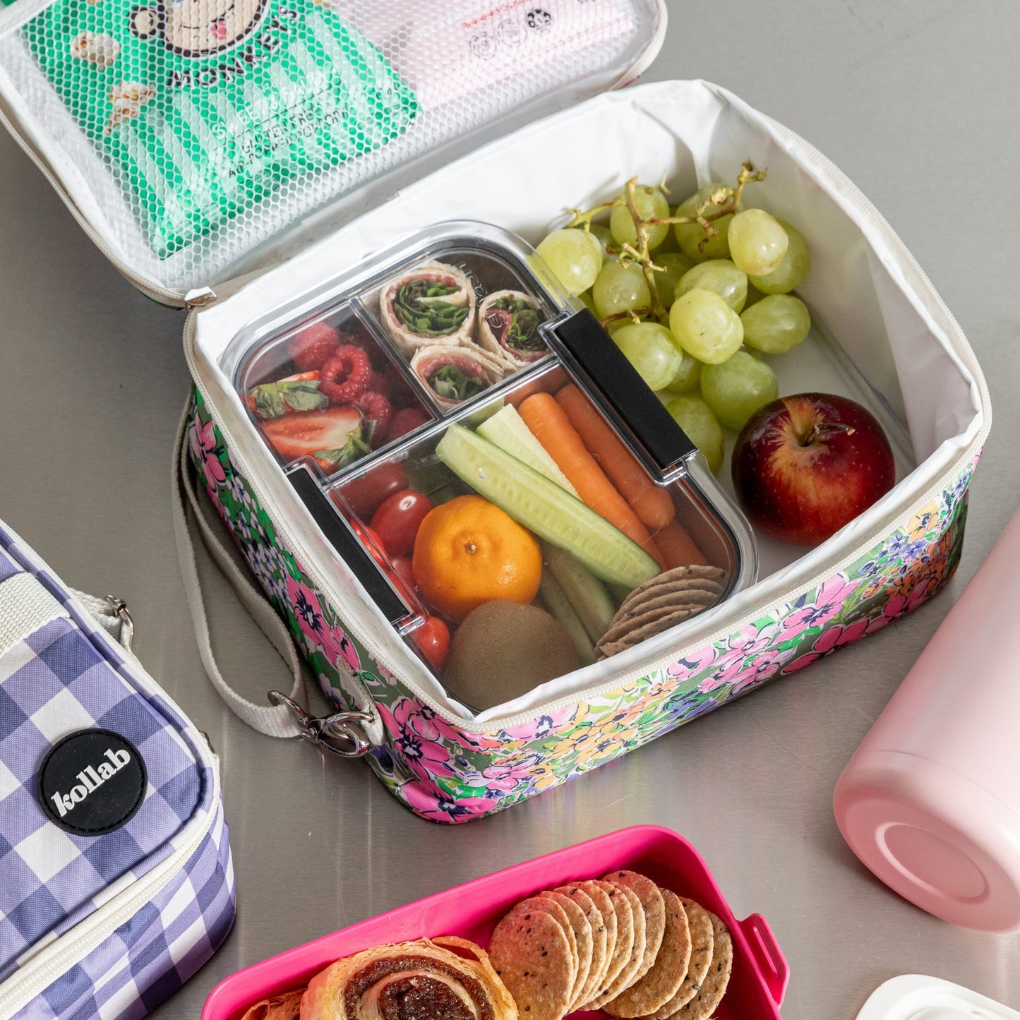 Kollab Bento  bag sunset stripe