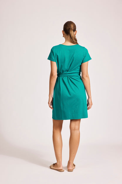 Eb &Ive Francis Tie Dress Lagoon