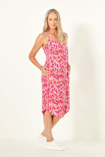 Lemon Tree Maddie Dress Berry print