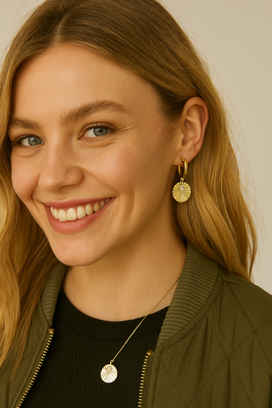 Flying Saucers Sunburst Earrings
