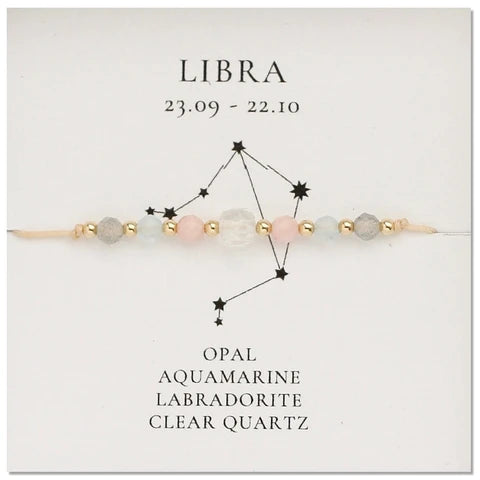 Flying Saucers Natural stone Zodiac bracelet